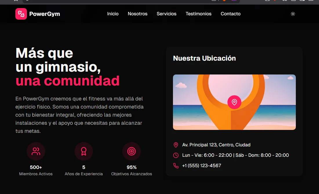 Sitio web Gym Power image 1