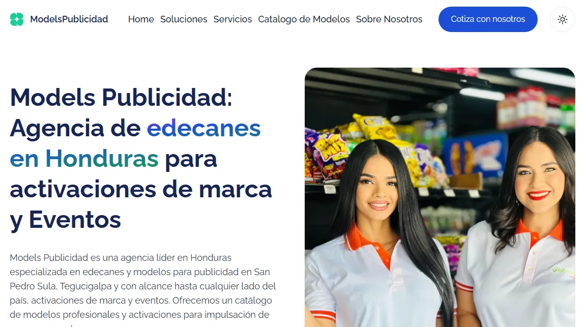 Sitio web para ModelsPublicidad - Edecanes de Honduras image 2
