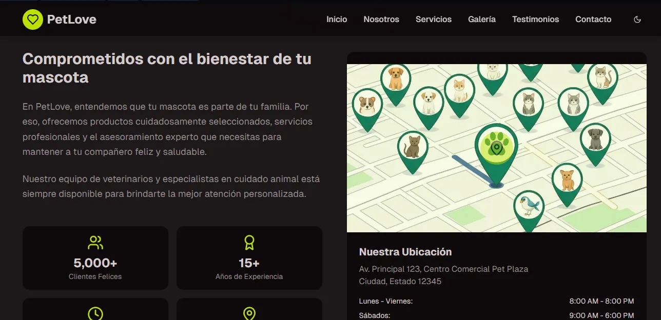 Sitio web Pet Store image 2